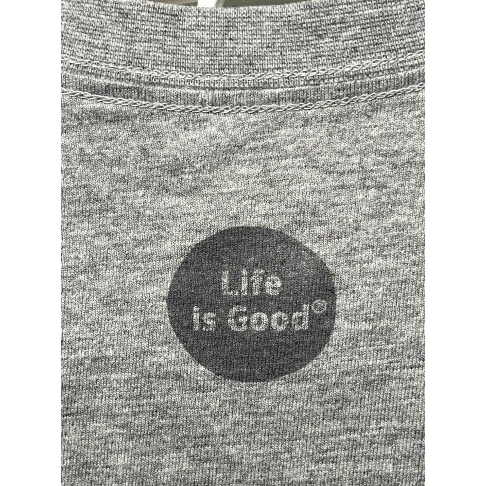 Life is Good Logo Crusher Tee T-Shirt Anchors XL Grey Navy - Picture 5 of 6